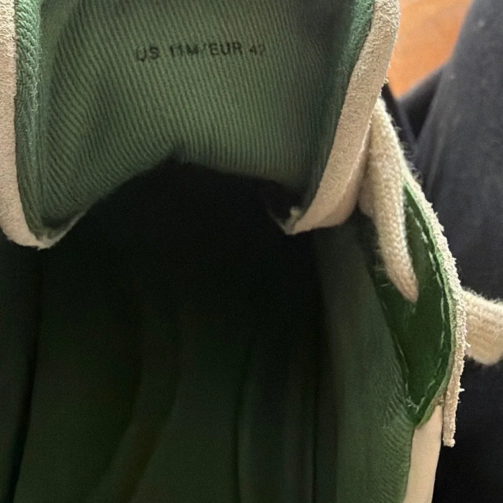 Vince Benfield Platform Leather Suede Sneakers Green Off White US 11M EUR 42 EUC